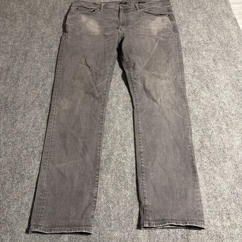 J Crew Jeans Mens 38x32 Gray Flex Straight Stretchy 5 Pockets Design Casual Work